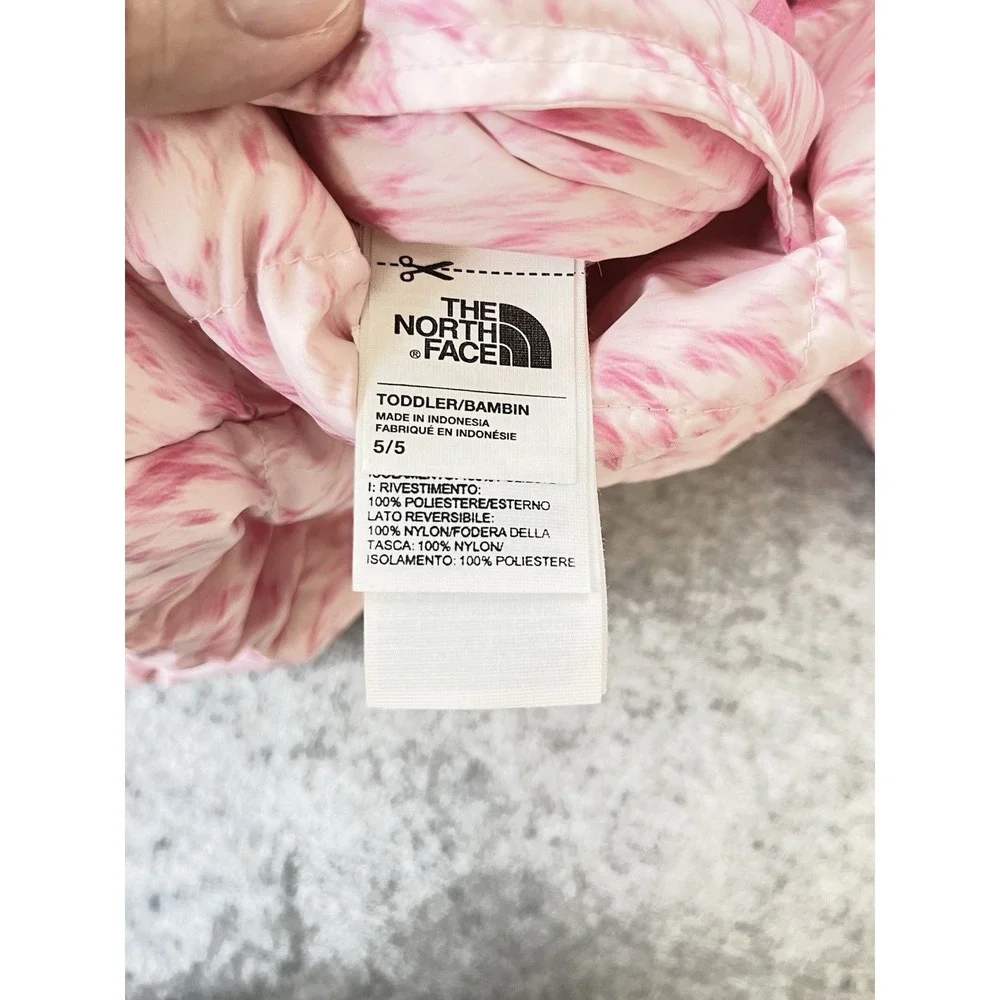 THE NORTH FACE Kid Thermoball Full Zip Hooded Jacket Pink Size 5 Reversible